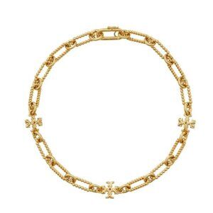 NEW!  Tory Burch Gold Roxanne Chainlink Choaker Necklace